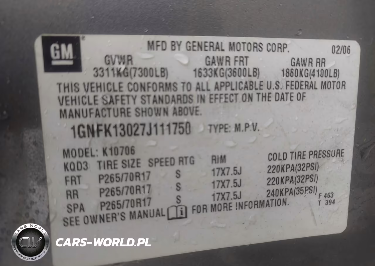 2007 Chevrolet Tahoe Lt VIN:1GNFK13027J111750 - 9