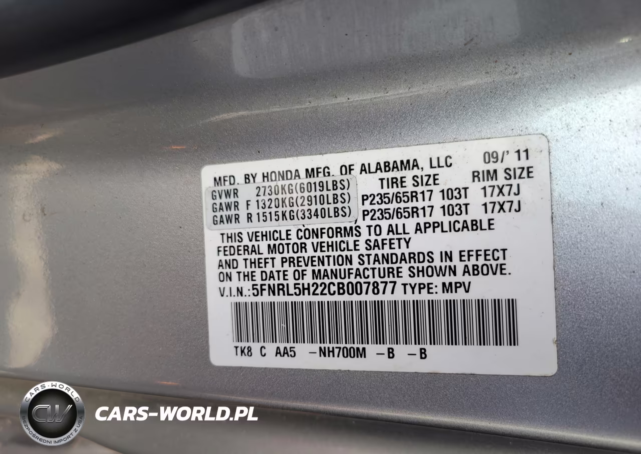 2012 Honda Odyssey Lx VIN:5FNRL5H22CB007877 - 9