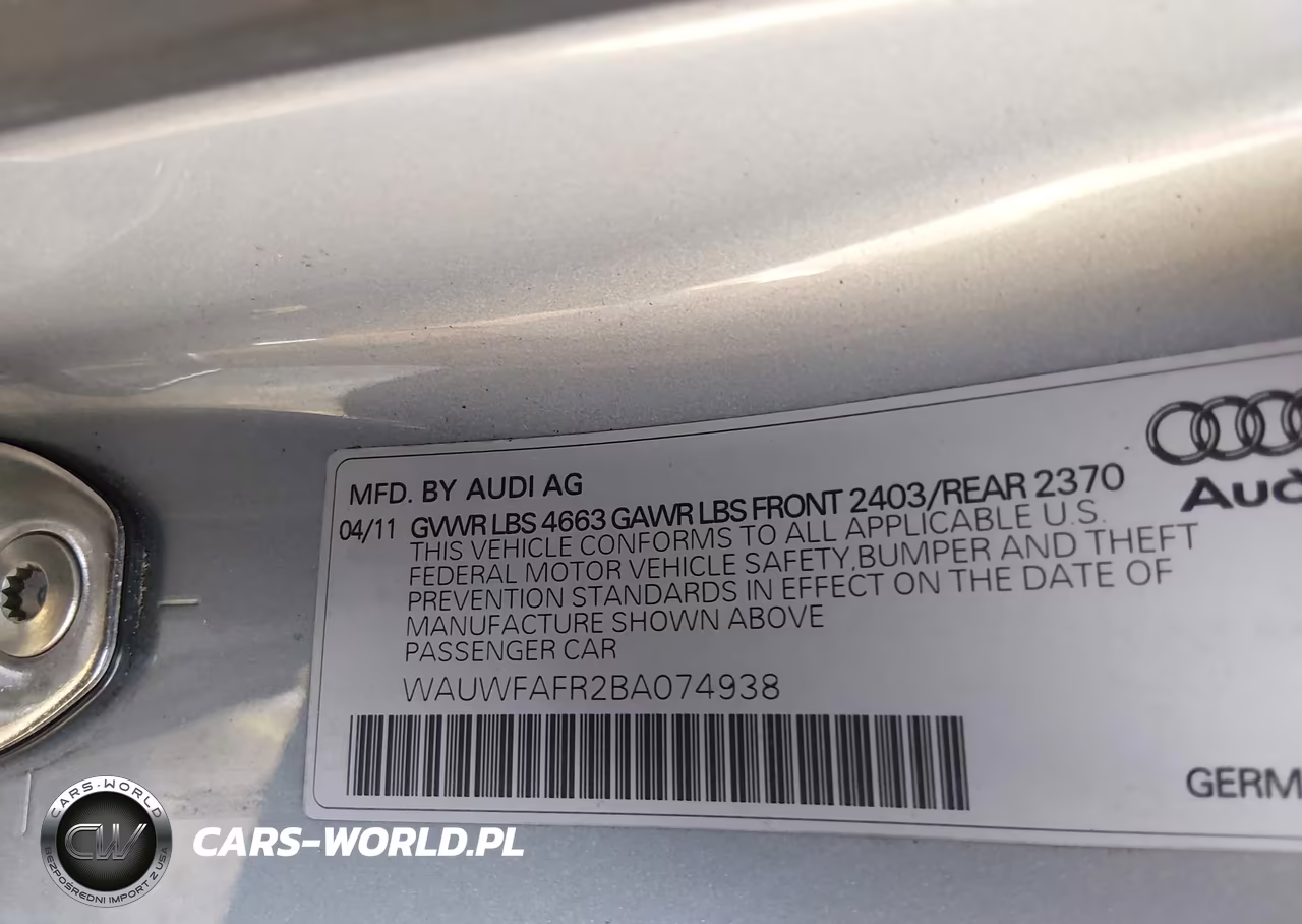 2011 Audi A5 Prestige VIN:WAUWFAFR2BA074938 - 9