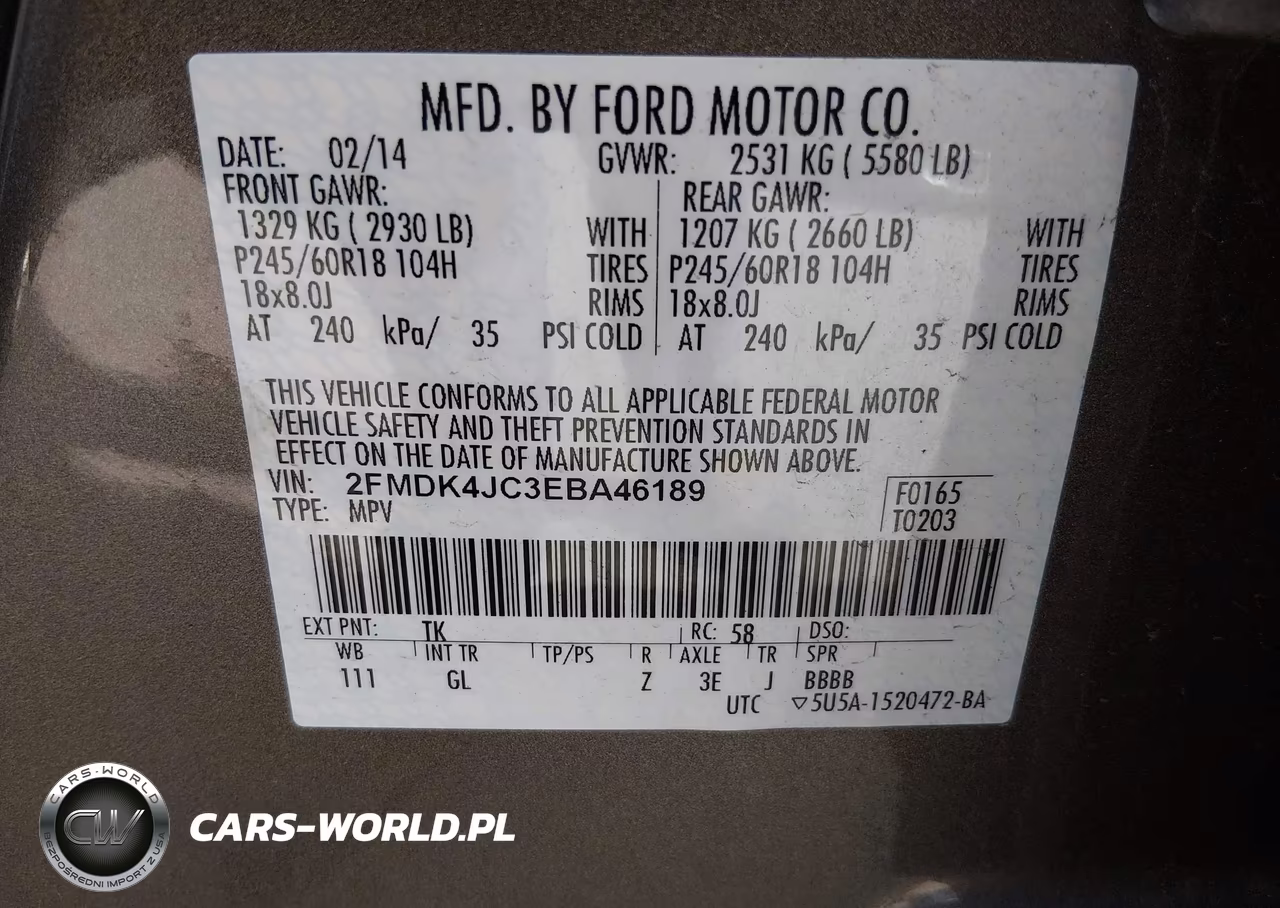 2014 Ford Edge Sel VIN:2FMDK4JC3EBA46189 - 9