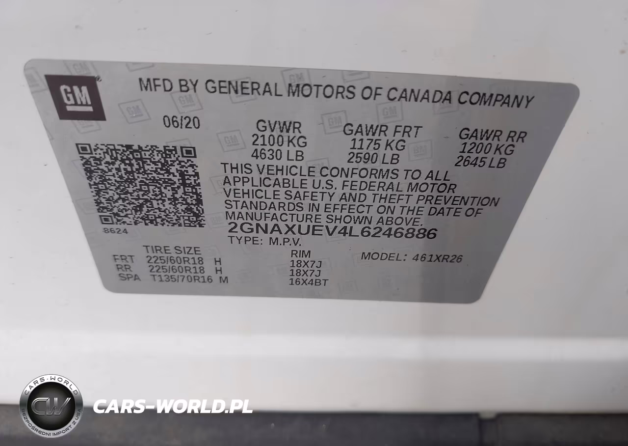 2020 Chevrolet Equinox Awd Lt 1.5L Turbo VIN:2GNAXUEV4L6246886 - 9