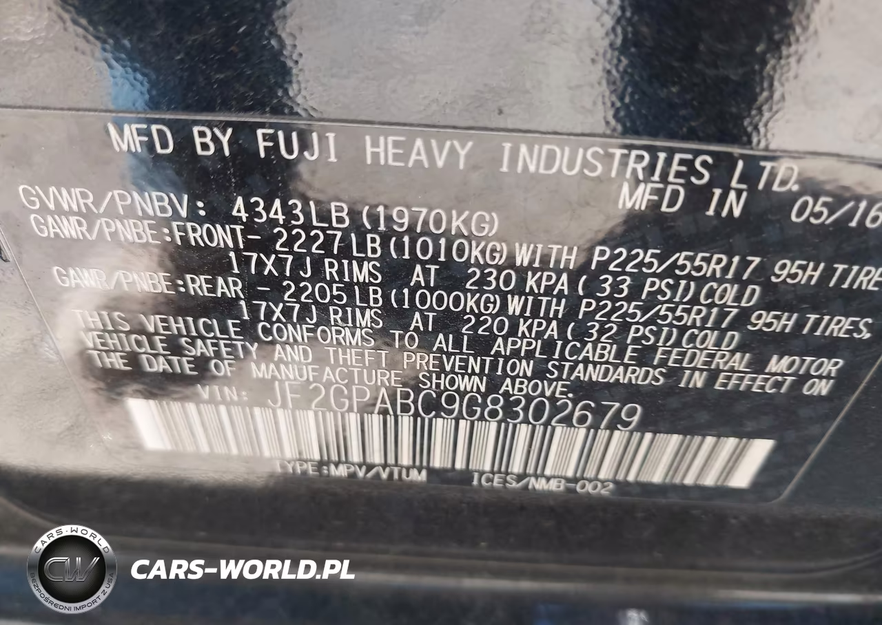 2016 Subaru Crosstrek 2.0I Premium VIN:JF2GPABC9G8302679 - 9