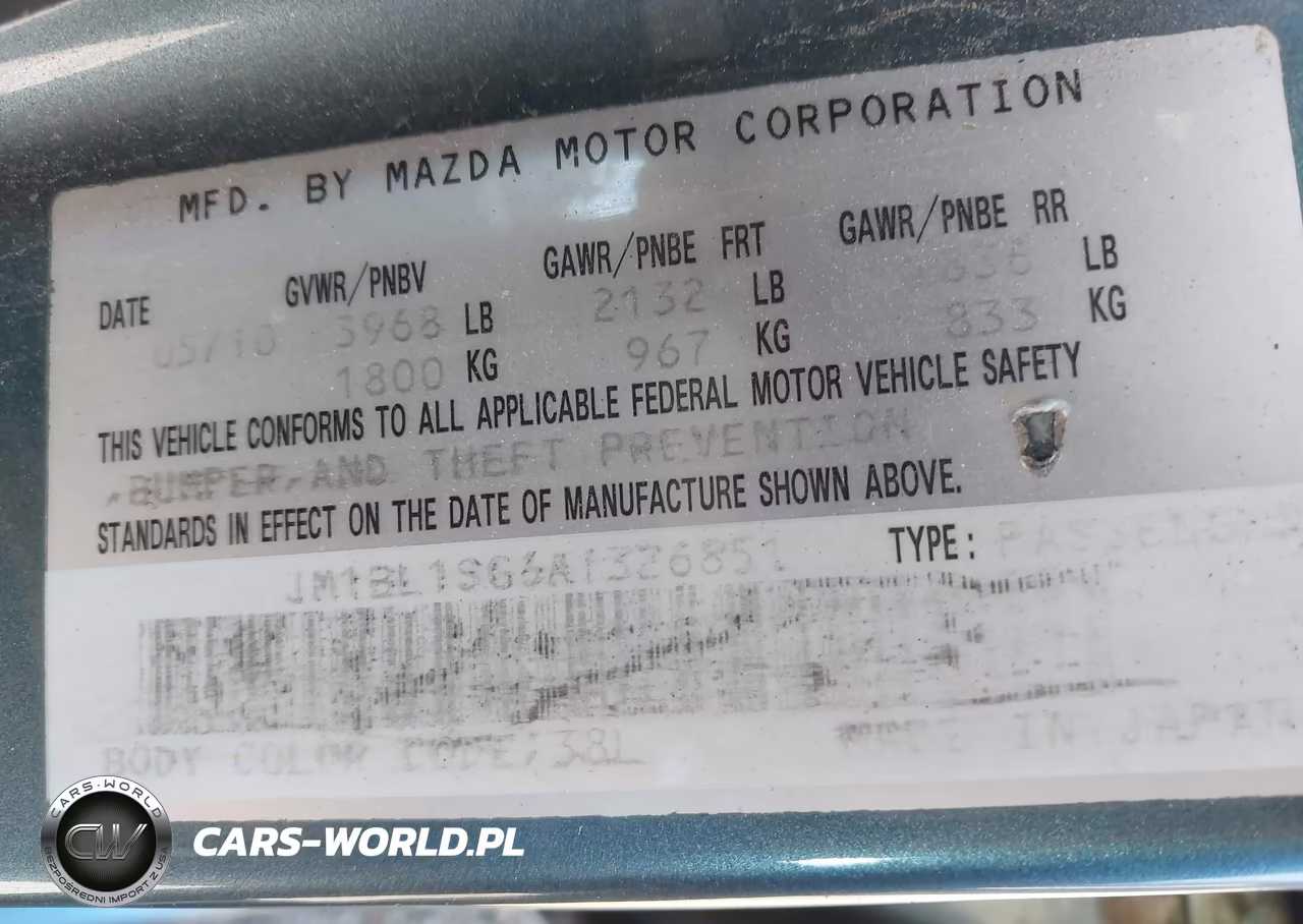 2010 Mazda Mazda3 I Touring VIN:JM1BL1SG6A1326851 - 9