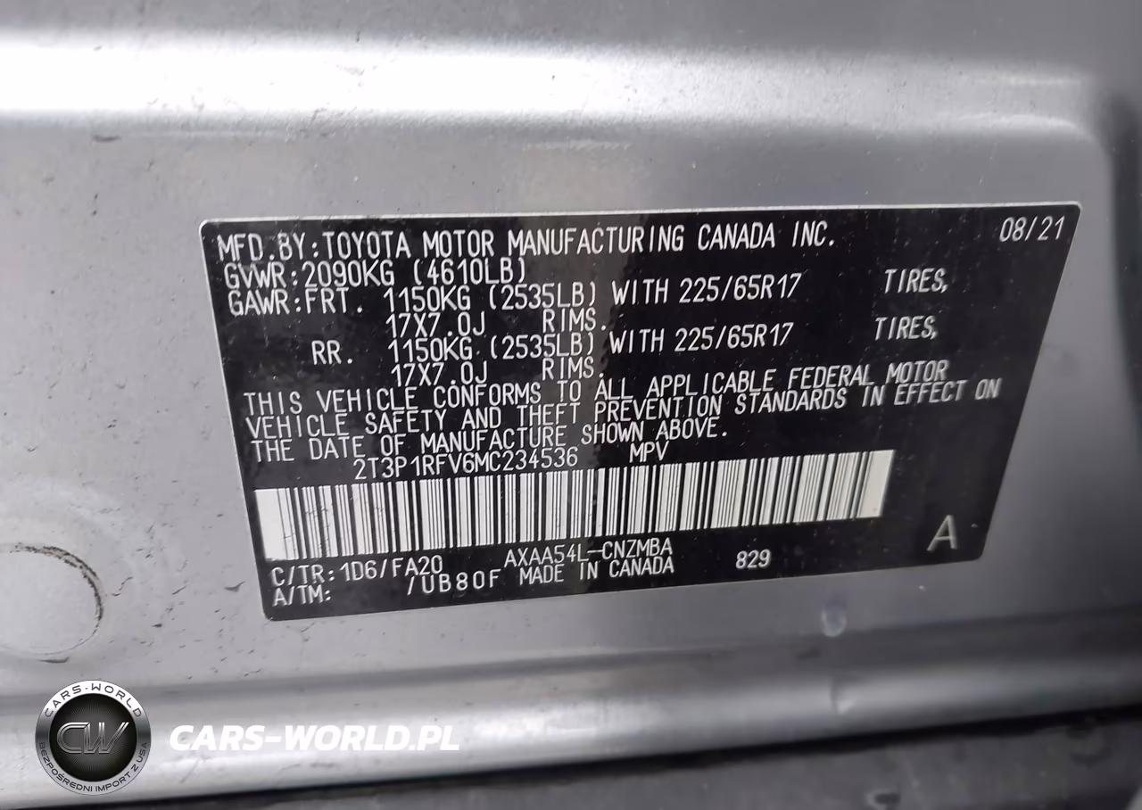2021 Toyota Rav4 Xle VIN:2T3P1RFV6MC234536 - 9