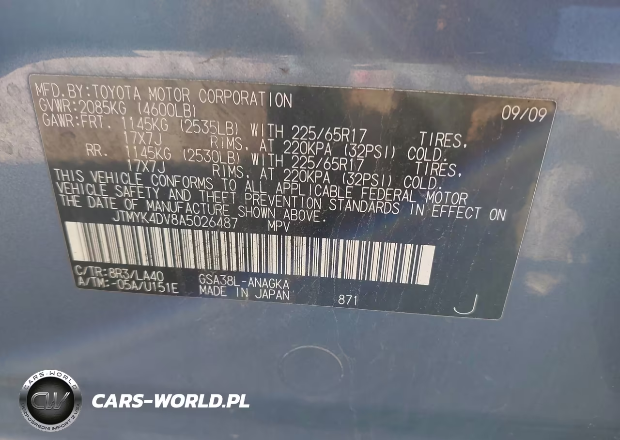 2010 Toyota Rav4 Limited V6 VIN:JTMYK4DV8A5026487 - 9