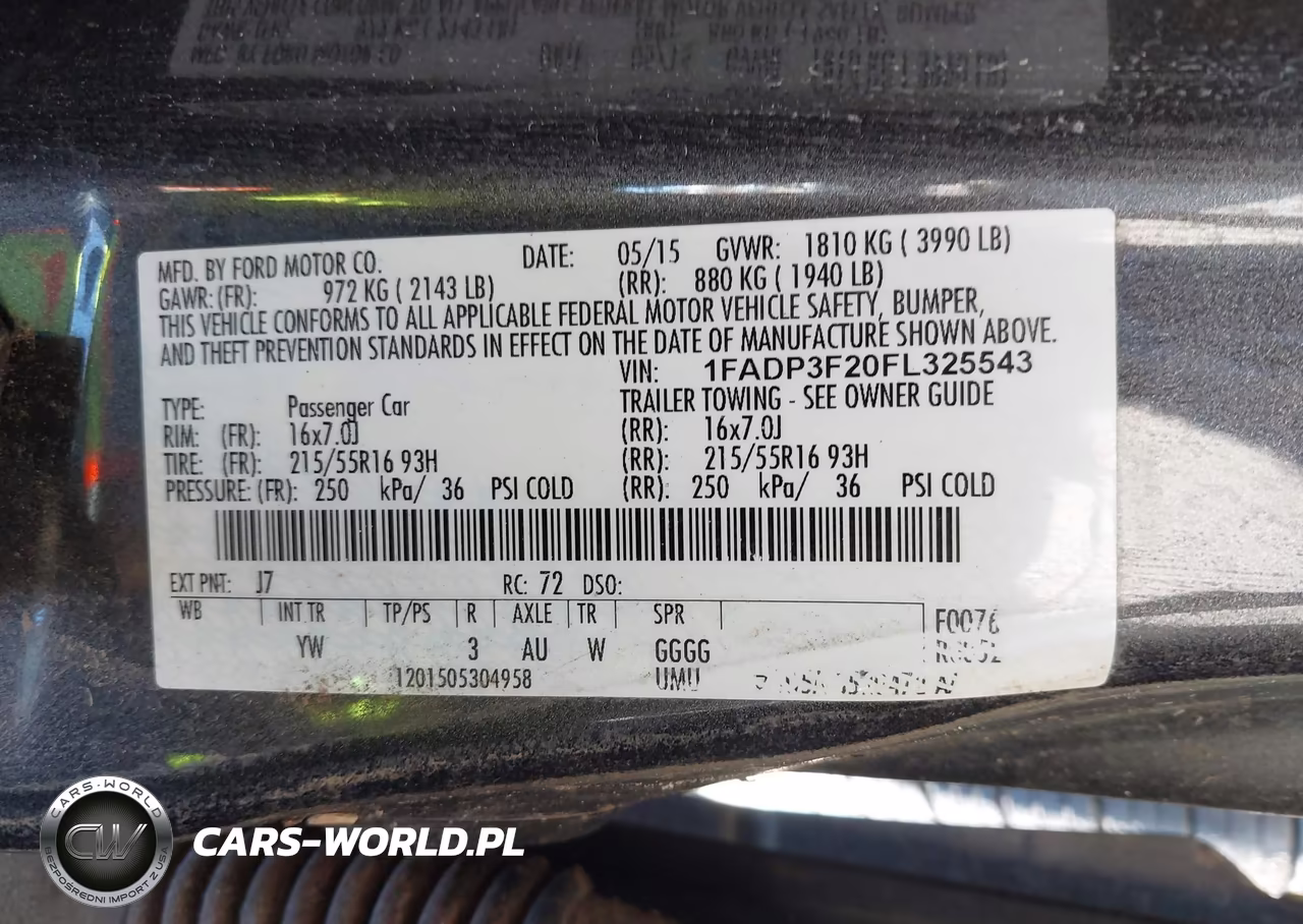 2015 Ford Focus Se VIN:1FADP3F20FL325543 - 9