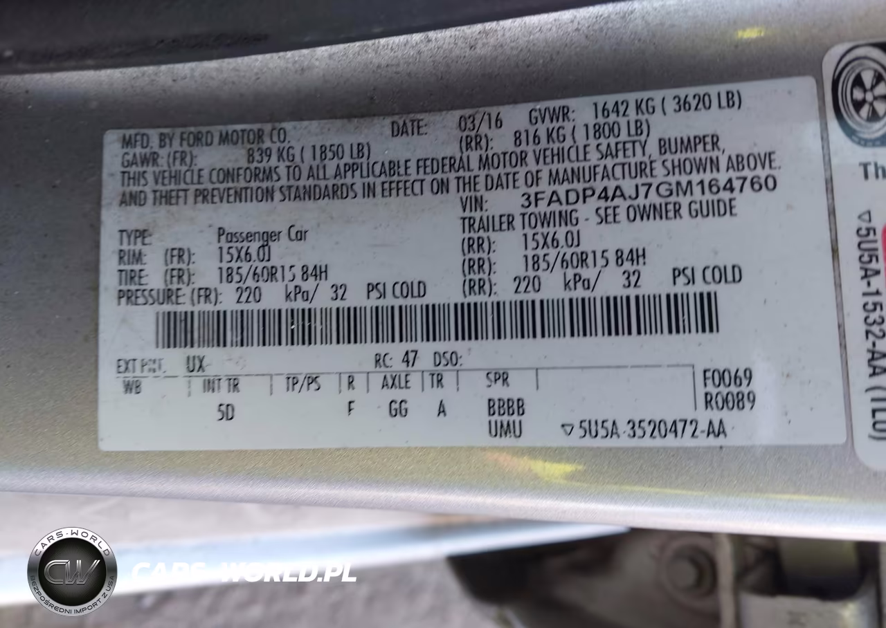2016 Ford Fiesta S VIN:3FADP4AJ7GM164760 - 9