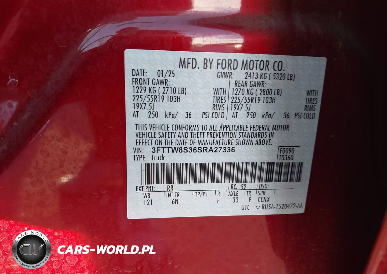 2025 Ford Maverick Lariat VIN:3FTTW8S36SRA27336 - 9