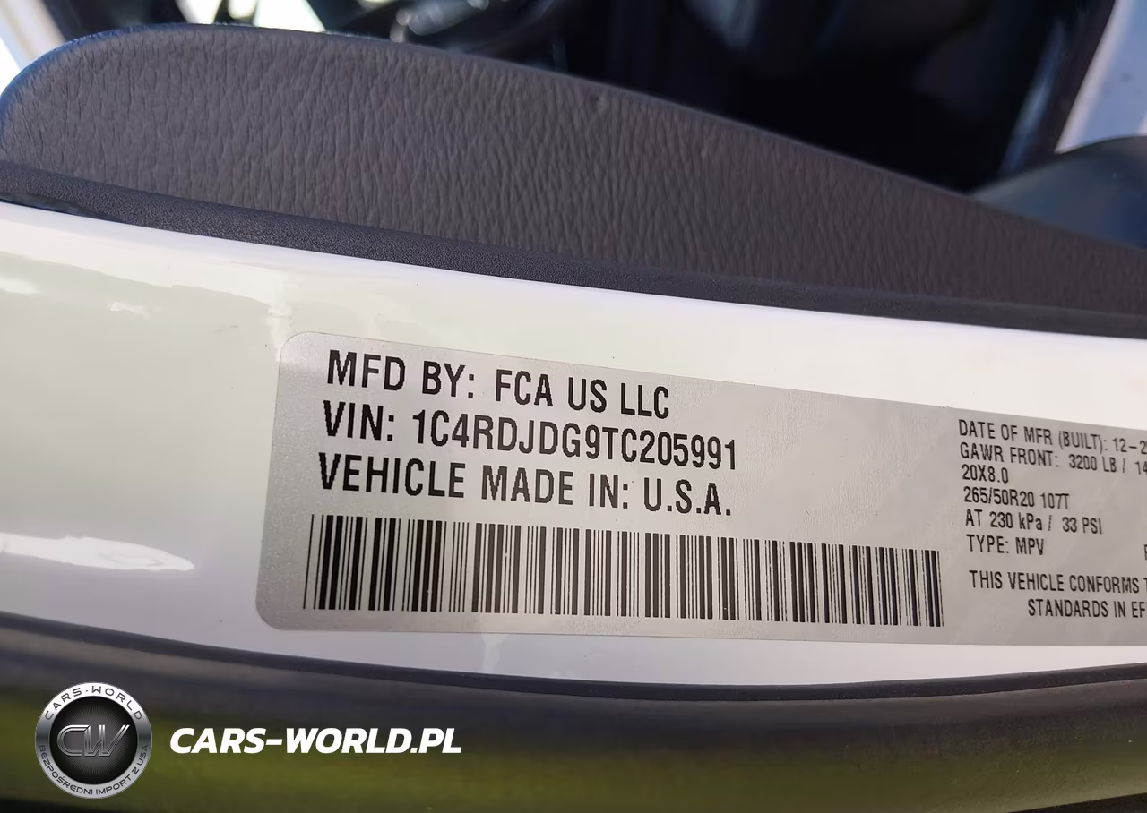 2026 Dodge Durango Gt Plus Awd VIN:1C4RDJDG9TC205991 - 9