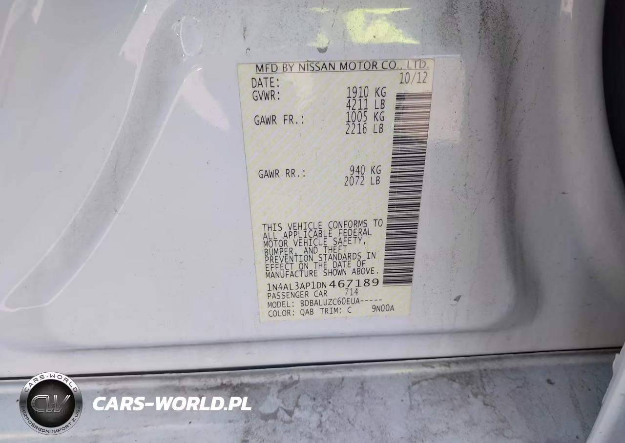 2013 Nissan Altima 2.5 Sv VIN:1N4AL3AP1DN467189 - 9
