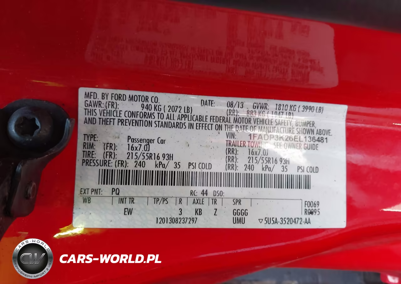 2014 Ford Focus Se VIN:1FADP3K26EL136481 - 9