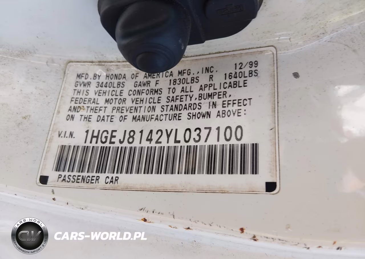 2000 Honda Civic Ex VIN:1HGEJ8142YL037100 - 9