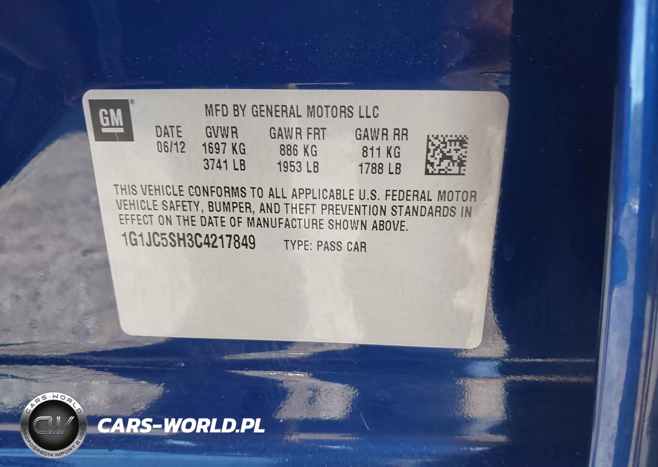2012 Chevrolet Sonic 2Lt VIN:1G1JC5SH3C4217849 - 9