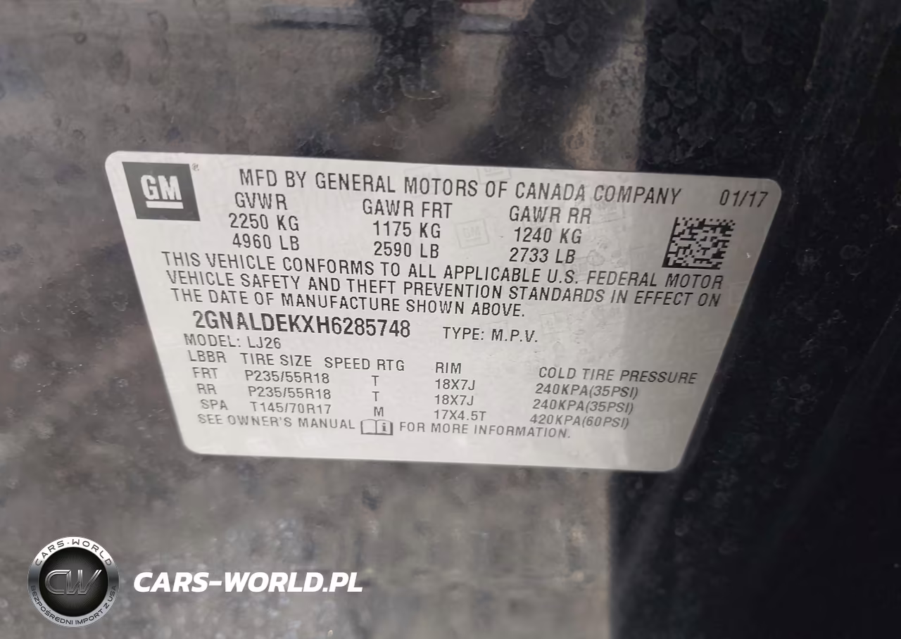 2017 Chevrolet Equinox Premier VIN:2GNALDEKXH6285748 - 9