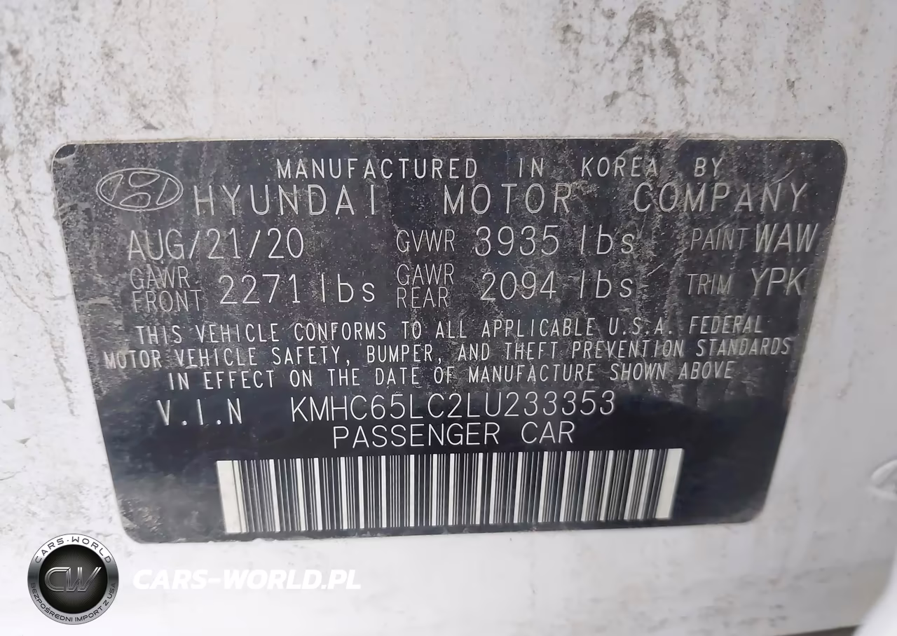2020 Hyundai Ioniq Hybrid Blue VIN:KMHC65LC2LU233353 - 9