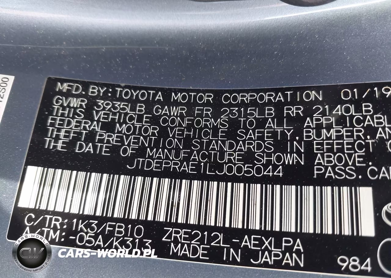 2020 Toyota Corolla Le VIN:JTDEPRAE1LJ005044 - 9