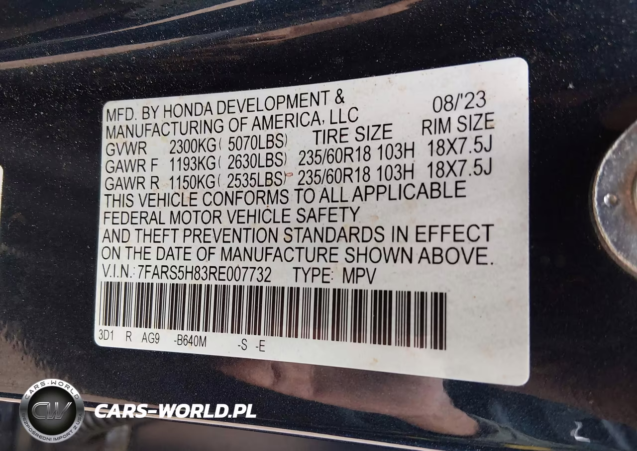 2024 Honda Cr-V Hybrid Sport-L VIN:7FARS5H83RE007732 - 9