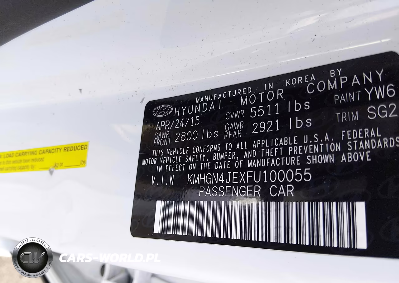 2015 Hyundai Genesis 3.8 VIN:KMHGN4JEXFU100055 - 9
