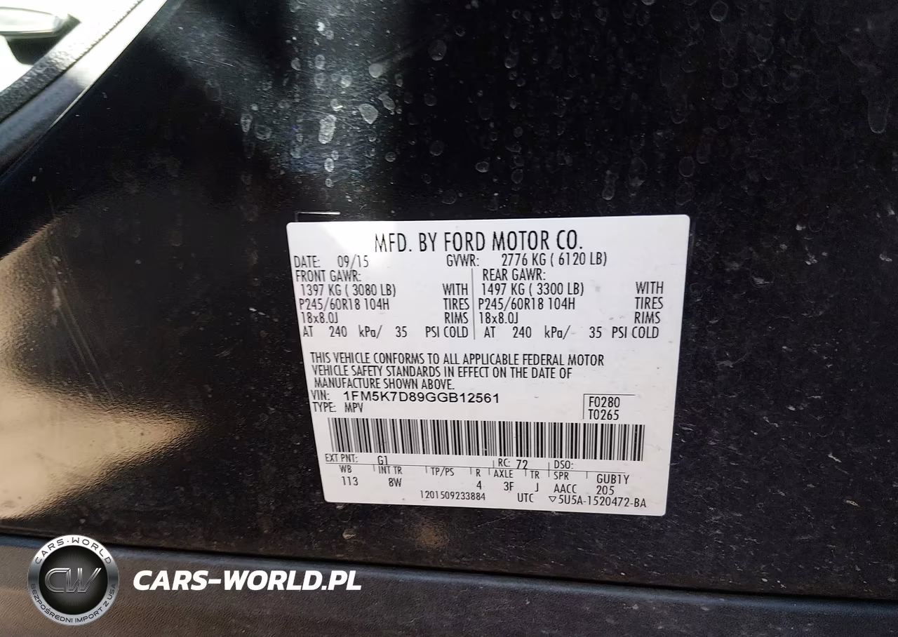 2016 Ford Explorer Xlt VIN:1FM5K7D89GGB12561 - 9