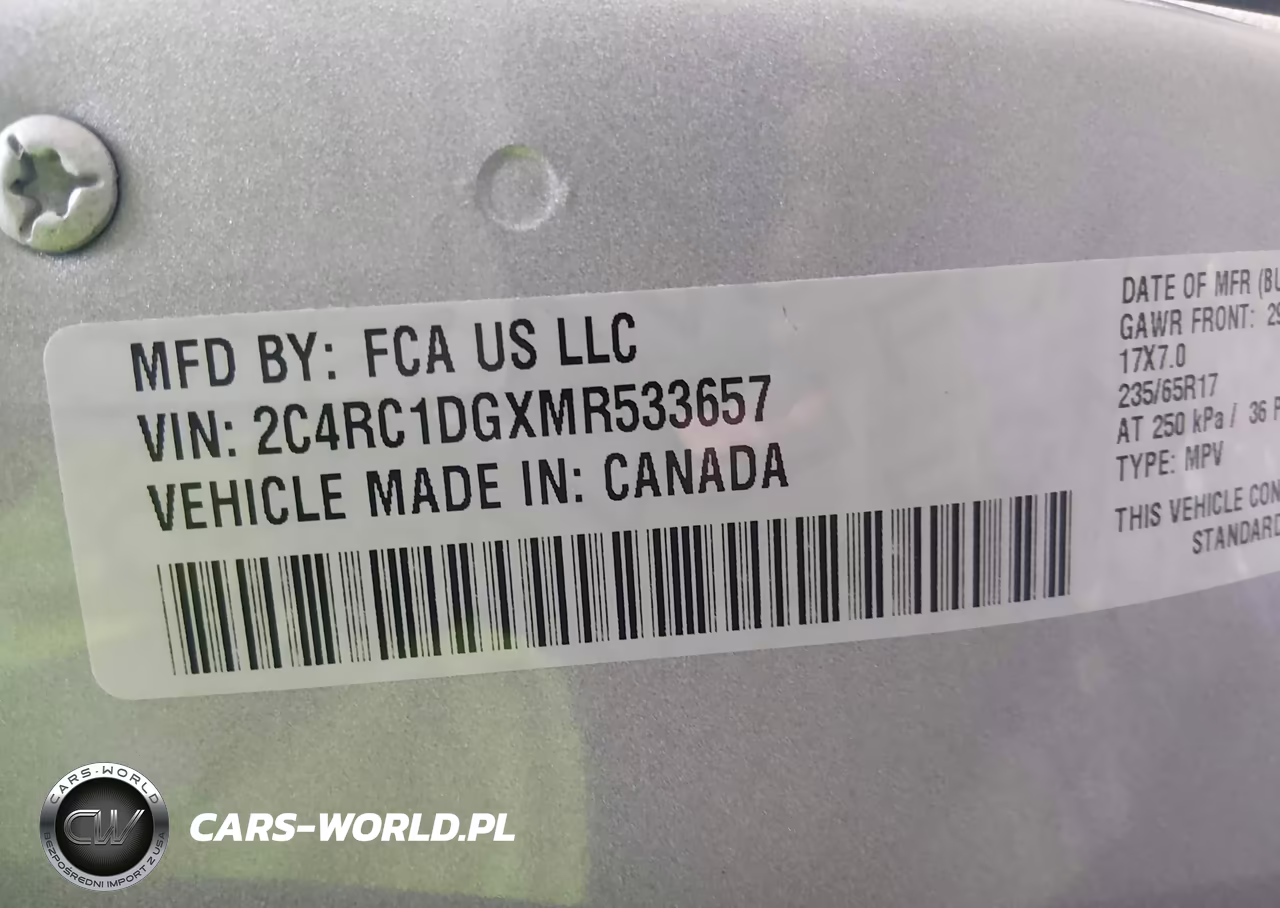 2021 Chrysler Voyager Lxi VIN:2C4RC1DGXMR533657 - 9