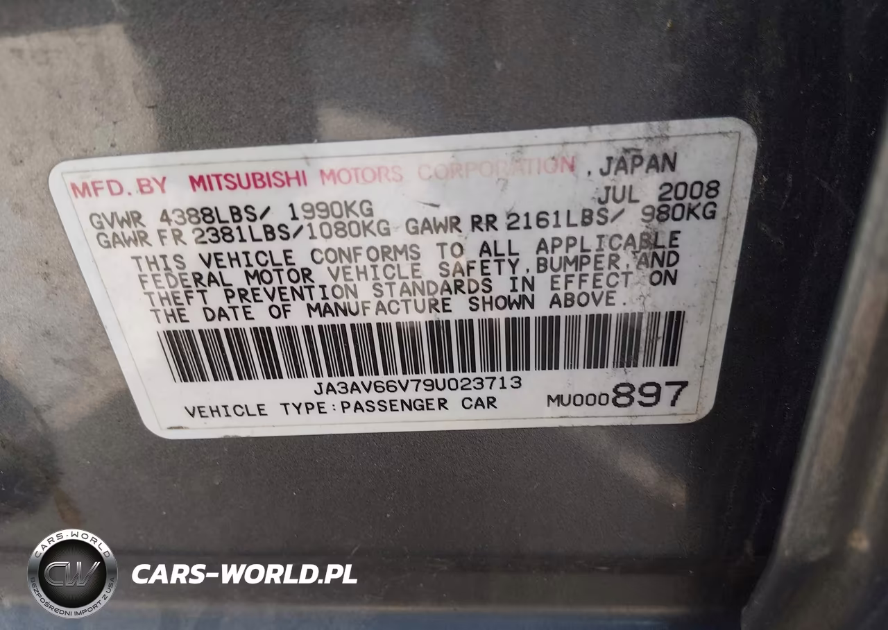 2009 Mitsubishi Lancer Ralliart VIN:JA3AV66V79U023713 - 9