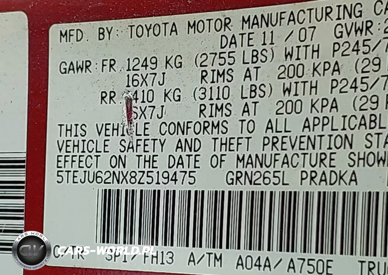 2008 Toyota Tacoma Prerunner V6 VIN:5TEJU62NX8Z519475 - 9