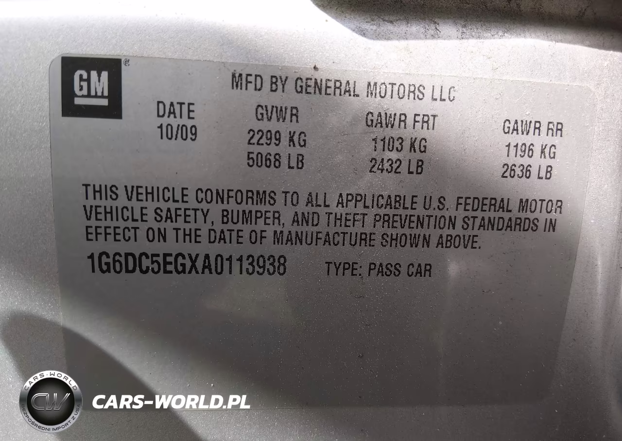 2010 Cadillac Cts Standard VIN:1G6DC5EGXA0113938 - 9