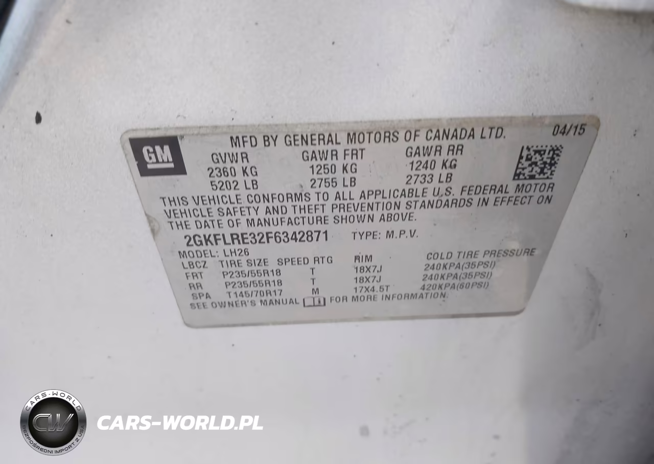 2015 GMC Terrain Sle-2 VIN:2GKFLRE32F6342871 - 9
