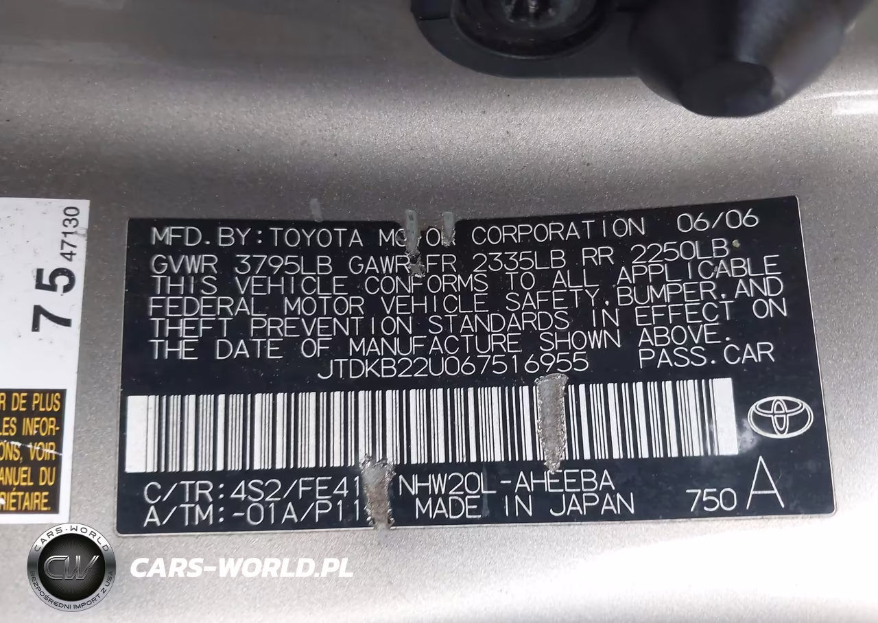 2006 Toyota Prius VIN:JTDKB22U067516955 - 9