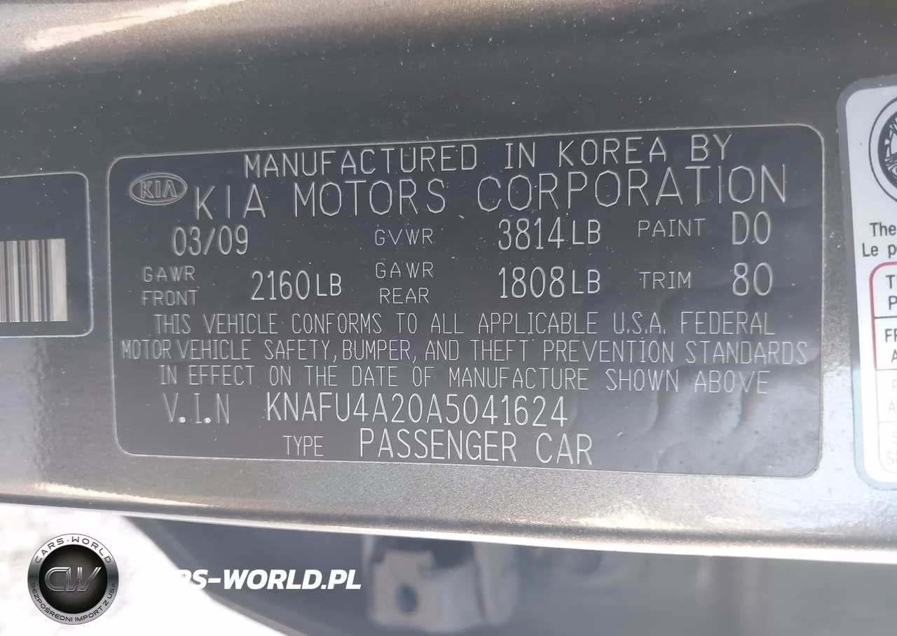 2010 Kia Forte Ex VIN:KNAFU4A20A5041624 - 9
