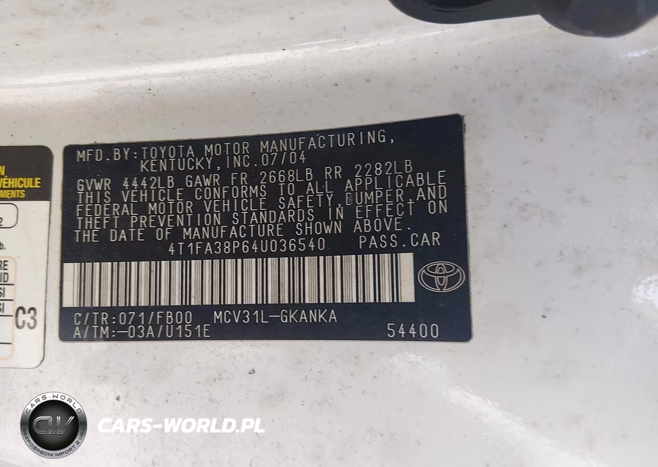 2004 Toyota Camry Solara Se VIN:4T1FA38P64U036540 - 9