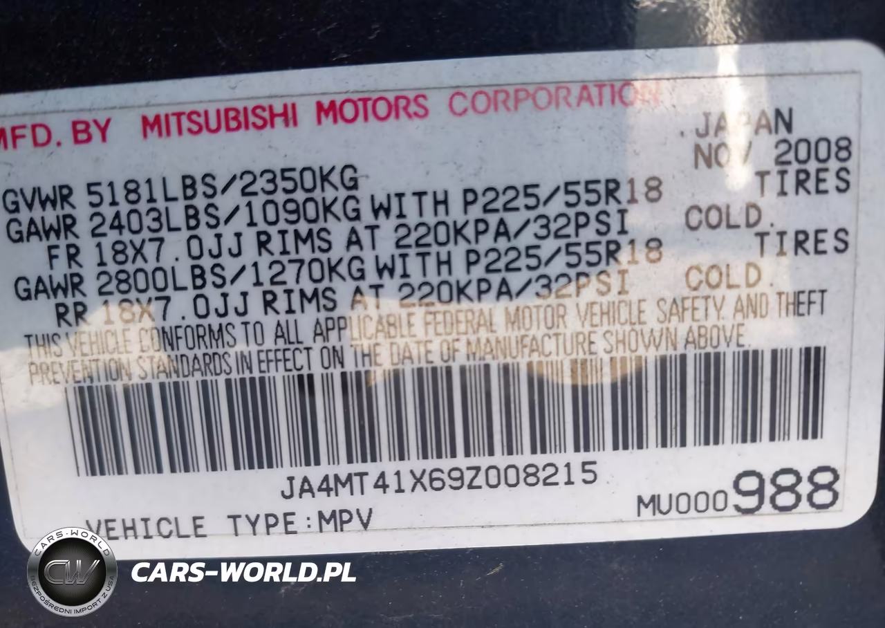 2009 Mitsubishi Outlander Xls VIN:JA4MT41X69Z008215 - 9