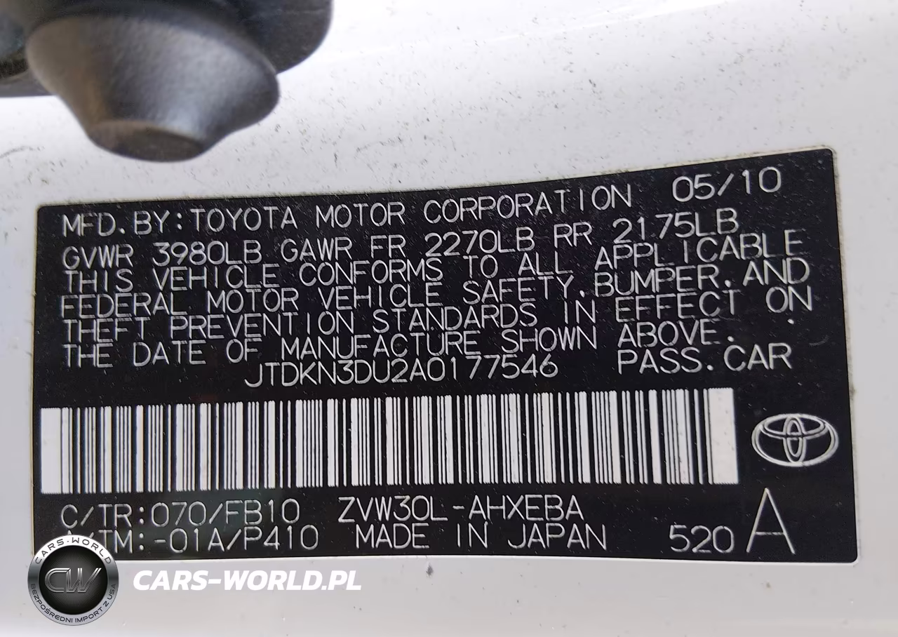 2010 Toyota Prius Iii VIN:JTDKN3DU2A0177546 - 9