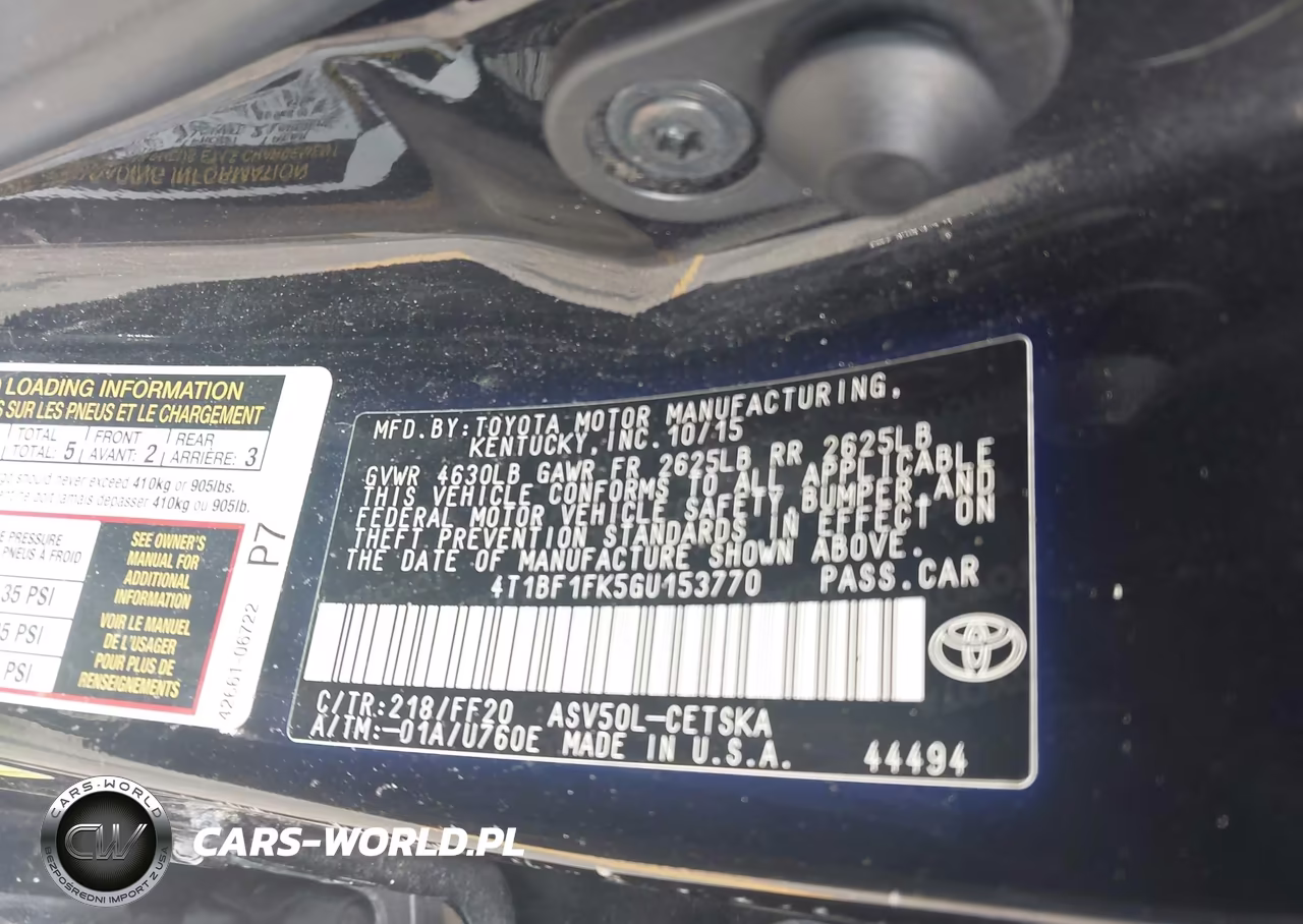 2016 Toyota Camry Se VIN:4T1BF1FK5GU153770 - 9