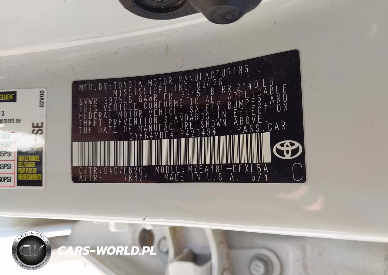 2026 Toyota Corolla Le VIN:5YFB4MDE4TP429484 - 9