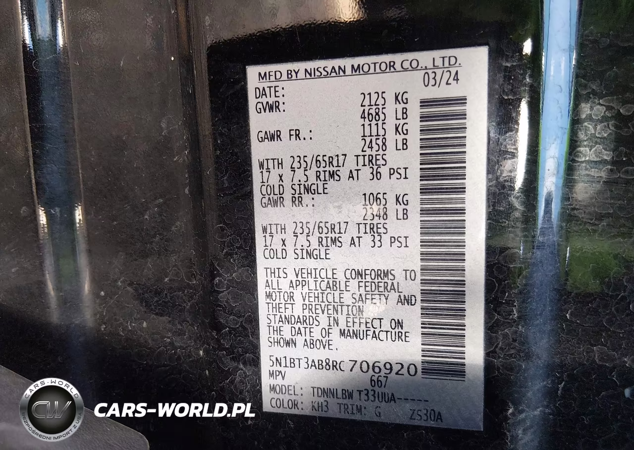 2024 Nissan Rogue S Intelligent Awd VIN:5N1BT3AB8RC706920 - 9