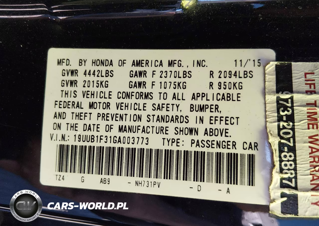 2016 Acura Tlx VIN:19UUB1F31GA003773 - 9