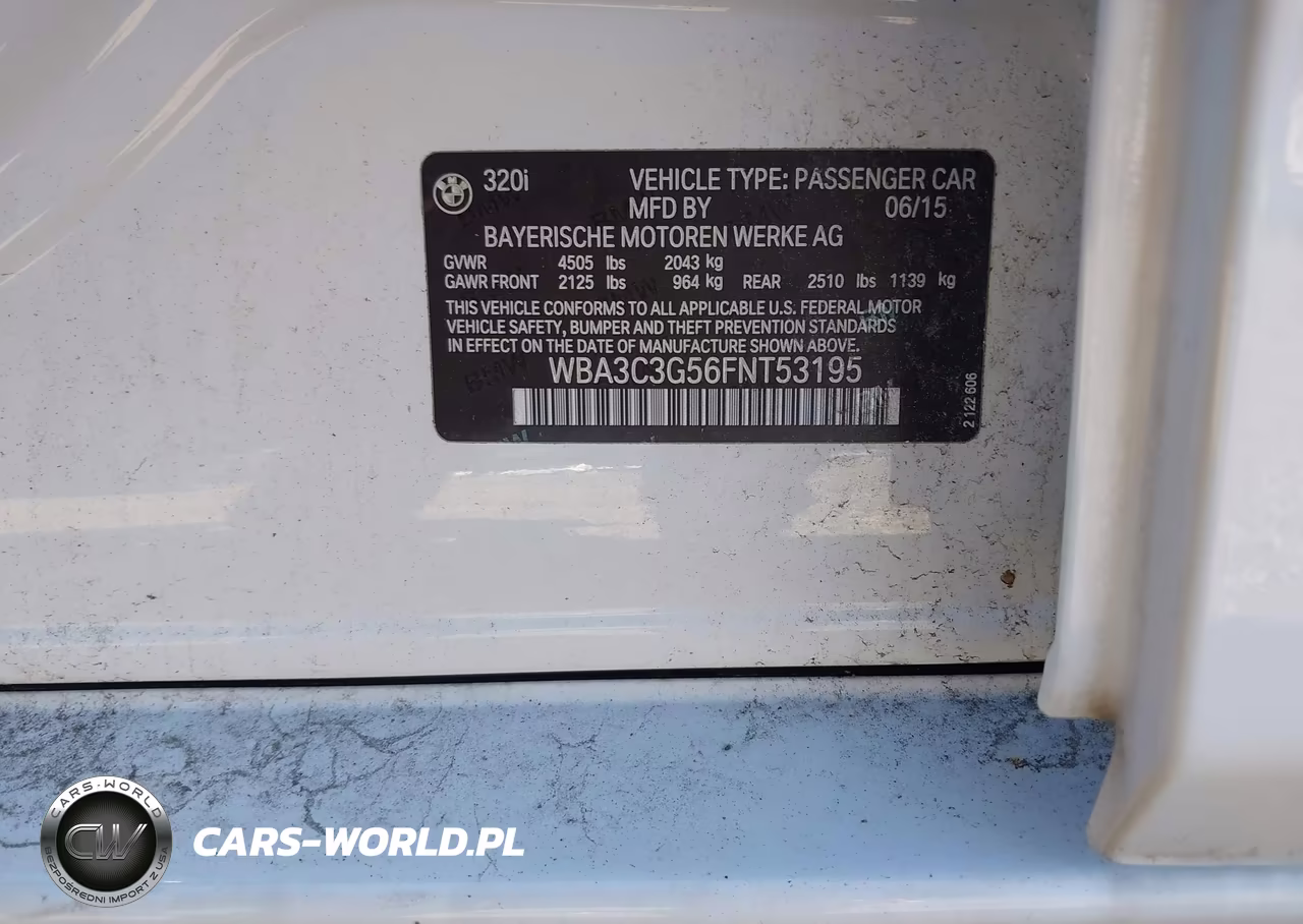 2015 BMW 320I xDrive VIN:WBA3C3G56FNT53195 - 9