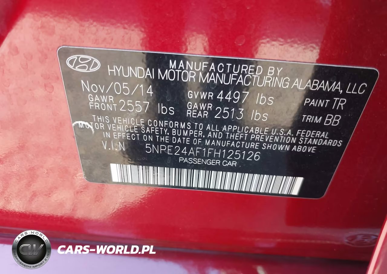 2015 Hyundai Sonata Se VIN:5NPE24AF1FH125126 - 9