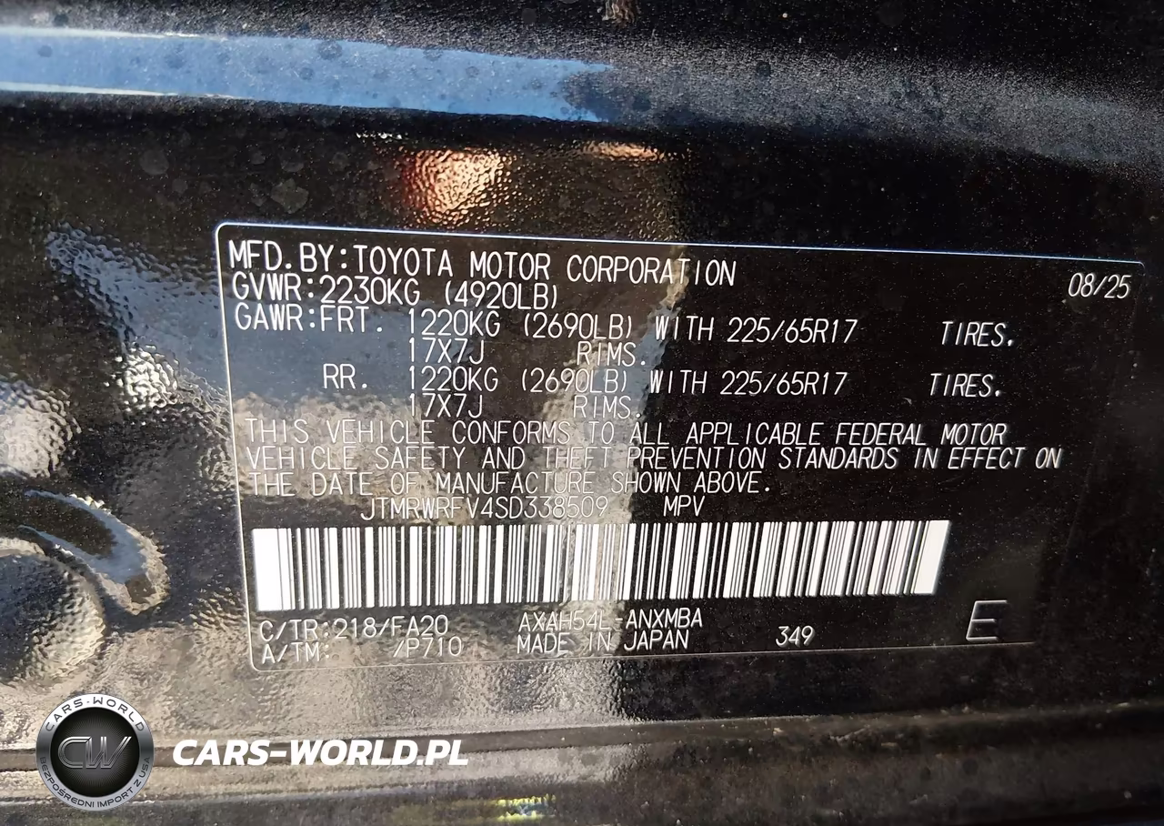 2025 Toyota Rav4 Hybrid Xle VIN:JTMRWRFV4SD338509 - 9