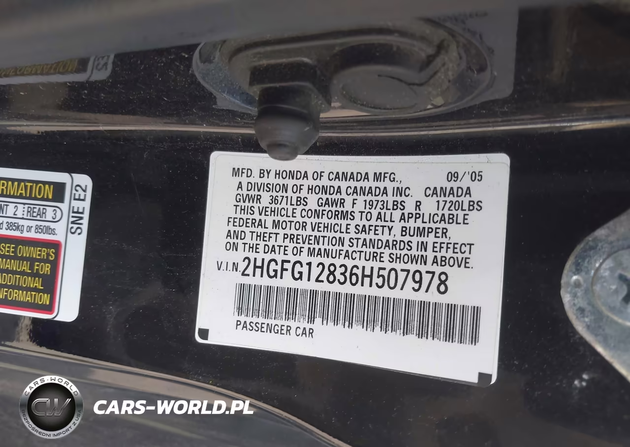 2006 Honda Civic Ex VIN:2HGFG12836H507978 - 9