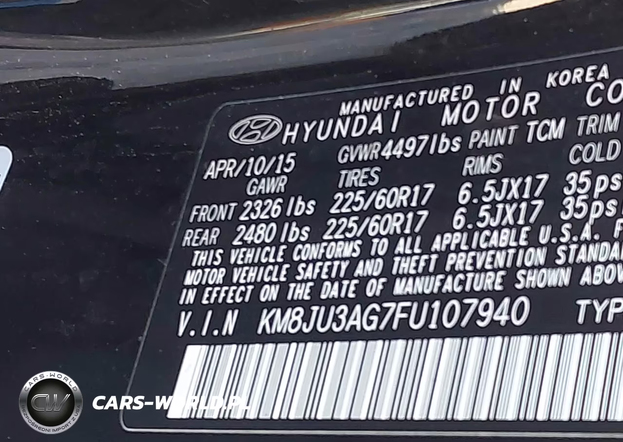 2015 Hyundai Tucson Se VIN:KM8JU3AG7FU107940 - 9