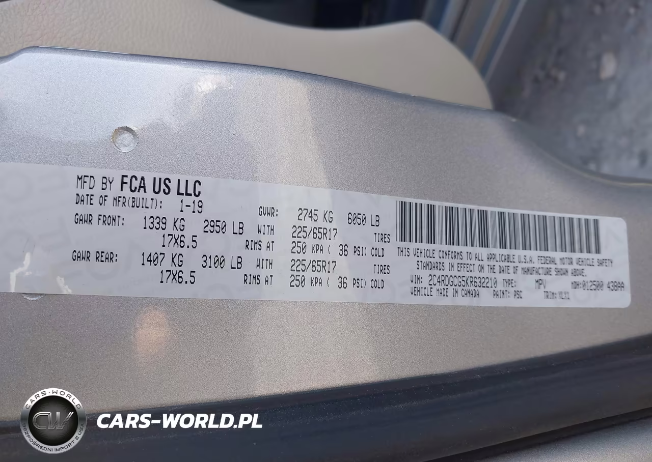 2019 Dodge Grand Caravan Sxt VIN:2C4RDGCG5KR632210 - 9
