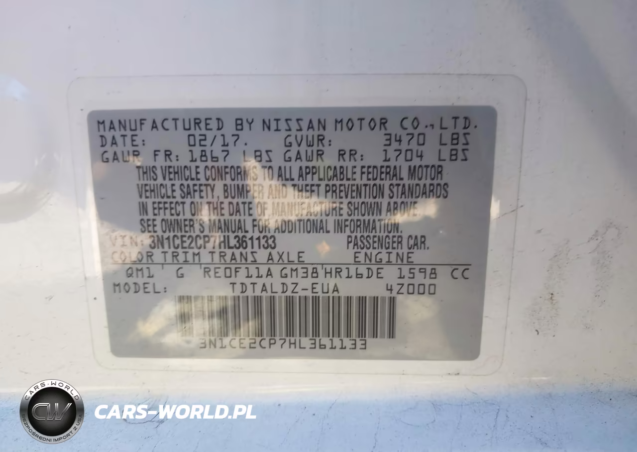 2017 Nissan Versa Note Sv VIN:3N1CE2CP7HL361133 - 9