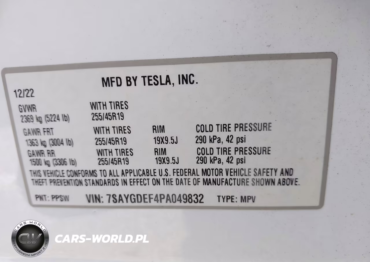 2023 Tesla Model Y Performance Dual Motor All-Wheel Drive VIN:7SAYGDEF4PA049832 - 9