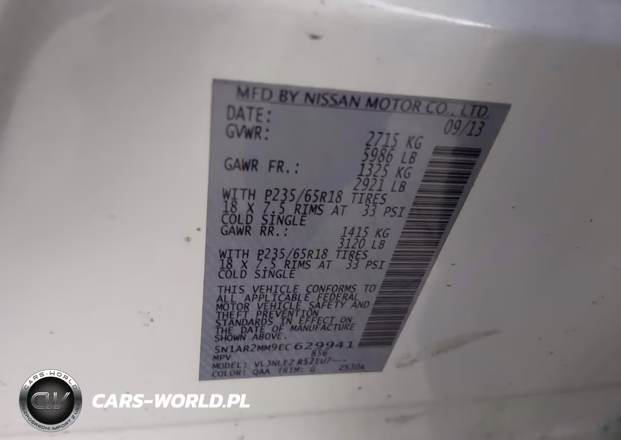2014 Nissan Pathfinder Sv VIN:5N1AR2MM9EC629941 - 9
