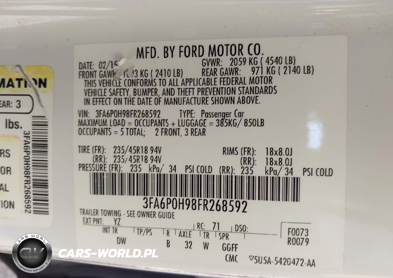 2015 Ford Fusion Se VIN:3FA6P0H98FR268592 - 9