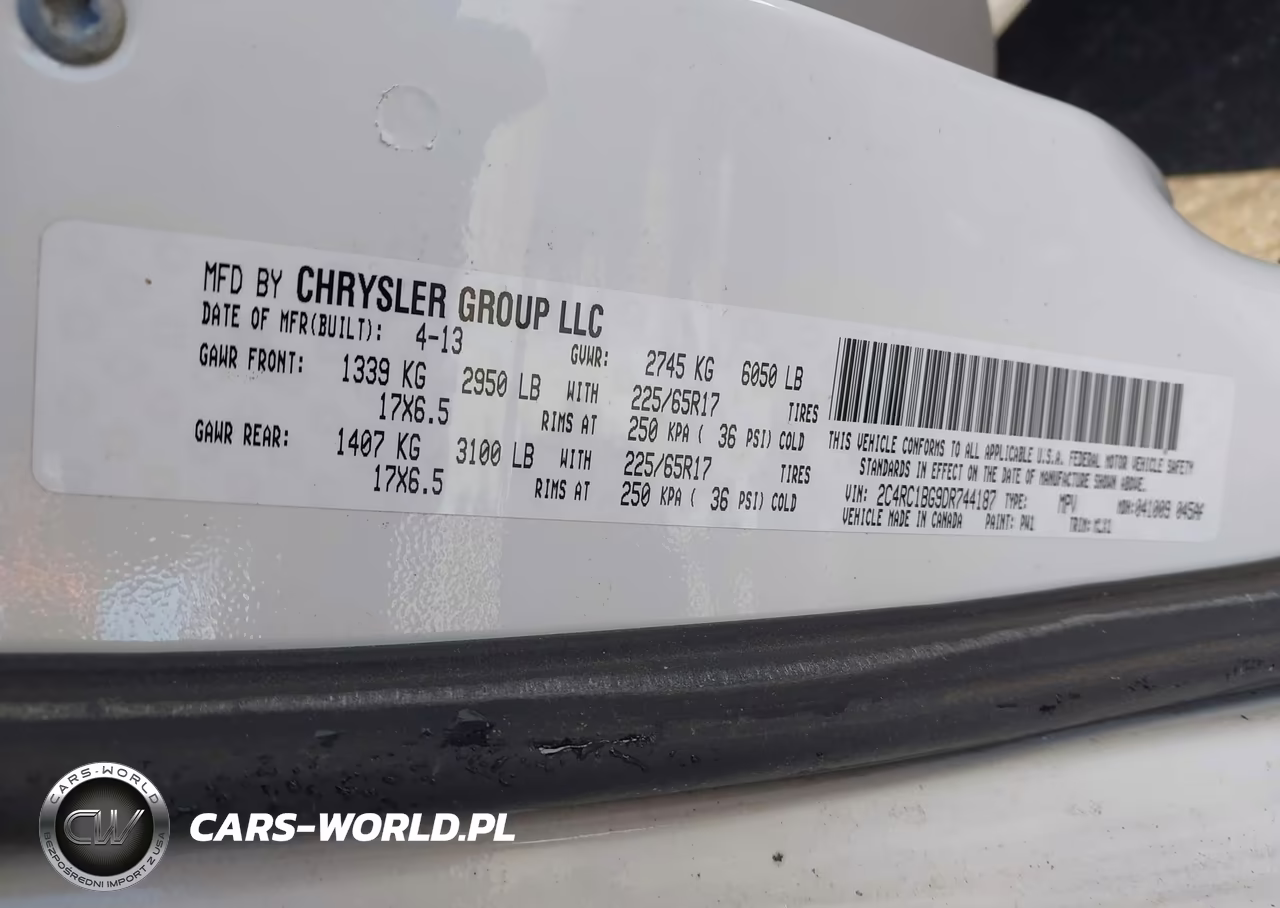 2013 Chrysler Town & Country Touring VIN:2C4RC1BG9DR744187 - 9