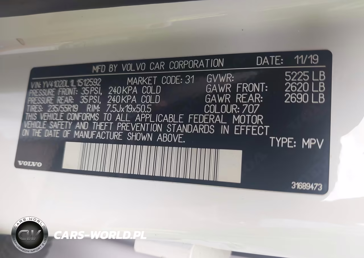 2020 Volvo Xc60 T5 Inscription VIN:YV4102DL1L1512592 - 9