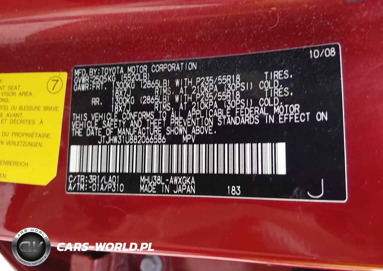 2008 Lexus Rx 400H VIN:JTJHW31U882066586 - 9